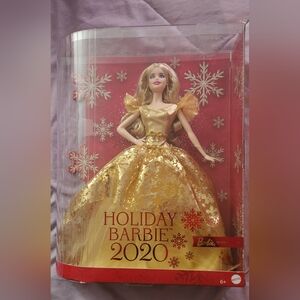 2020 Holiday Barbie Mint in Box, Minor Shelf Wear, Pristine Doll